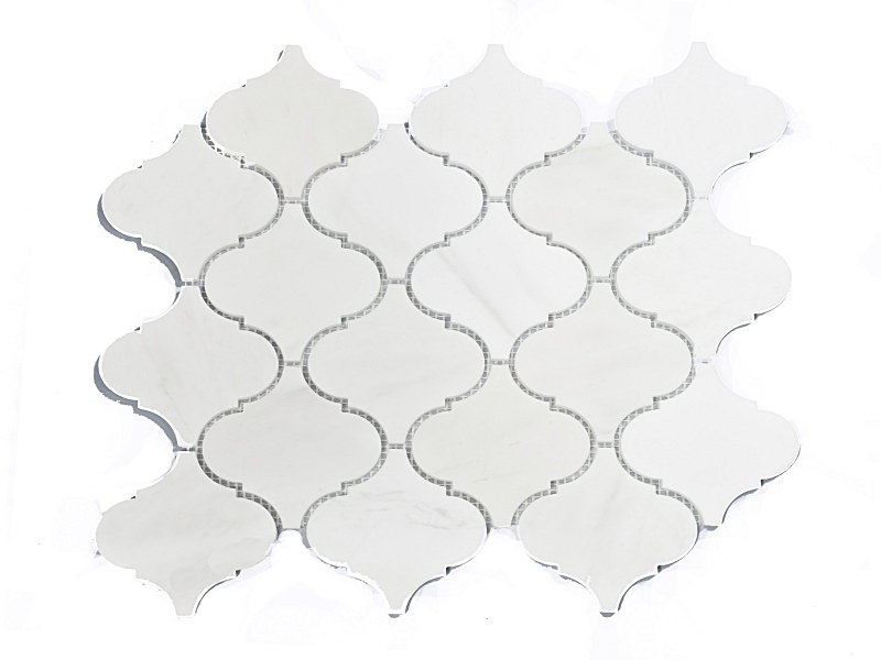 Create a Dazzling Look with Polished Ariston White Arabesque Tile